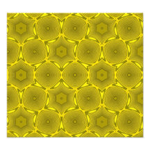 Yellow abstract circle pattern photographic print