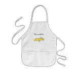 Yellow alligator apron
