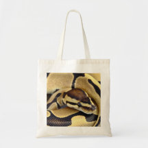 Yellow and Black Ball Python 3 Canvas Bags