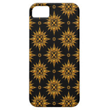 Yellow and Black Star Pattern iPhone 5 Cover