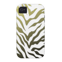 Yellow and Black Zebra Stripes Vibe iPhone 4 Cover