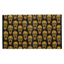 Yellow and Black Zombie Apocalypse Pattern iPad Folio Case