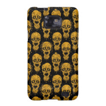 Yellow and Black Zombie Apocalypse Pattern Samsung Galaxy S2 Case