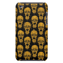 Yellow and Black Zombie Apocalypse Pattern Barely There iPod Cover