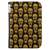 Yellow and Black Zombie Apocalypse Pattern Kindle 3G Case