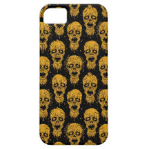 Yellow and Black Zombie Apocalypse Pattern iPhone 5 Cover