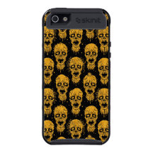 Yellow and Black Zombie Apocalypse Pattern Cover For iPhone 5