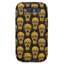 Yellow and Black Zombie Apocalypse Pattern Galaxy S3 Cover
