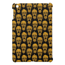 Yellow and Black Zombie Apocalypse Pattern iPad Mini Cover