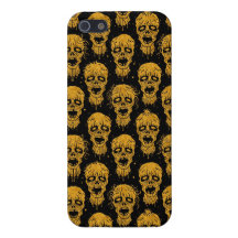 Yellow and Black Zombie Apocalypse Pattern Case For iPhone 5