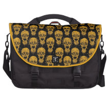 Yellow and Black Zombie Apocalypse Pattern Commuter Bags