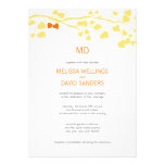 Yellow And Orange Fall Wedding Template Invitation invitations
