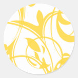 Yellow And White Invitation Seals stickers
