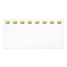 Yellow and White Mums Photo Card