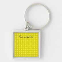 Yellow and yellow christmas trees pattern keychain