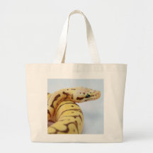 Yellow Ball Python Close Up Canvas Bags