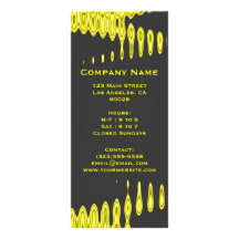 yellow black elegant customised rack card