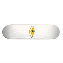 Yellow Book Worm Custom Skate Board