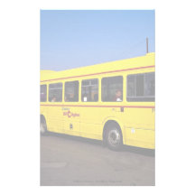 Yellow buses, London, England Personalized Stationery