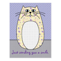 'Yellow Cat' Postcard