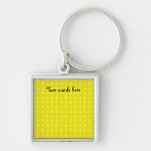 Yellow christmas trees pattern key chains