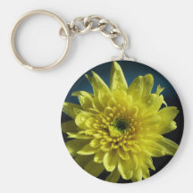 Yellow Chrysanthemum Keychain