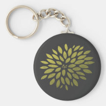 Yellow Chrysanthemum Keychains