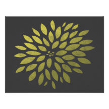 Yellow Chrysanthemum Personalised Invite