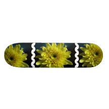 Yellow Chrysanthemum Skateboard