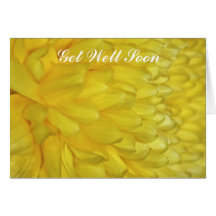 Yellow Dahlia get well soon Card