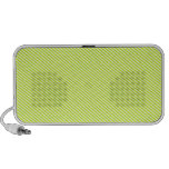 Yellow Diagonal Stripes Travelling Speakers