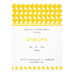 yellow ducky row baby shower invitation