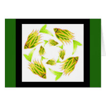 Yellow Fish Circling Card