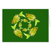 Yellow Fish Circling Card