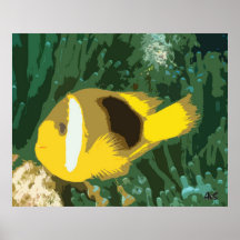 yellow fish print