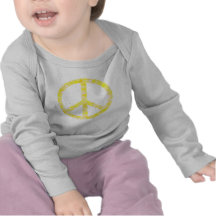 Yellow Floral Peace T Shirts