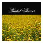 Yellow Floral Wildflowers Bridal Shower Invitation invitations