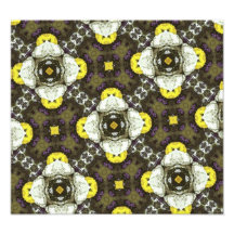 Yellow Flower Pattern Art Photo