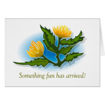 Yellow Fun Flower Greeting Cards