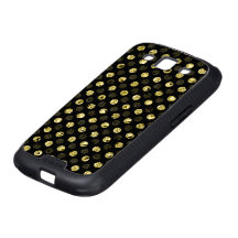 Yellow Gold Sequin PolkaDot Effect Dark Phone Case Galaxy S3 Cases