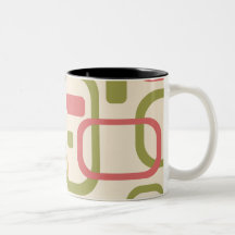 Yellow, green and pink rectangles coffee mug