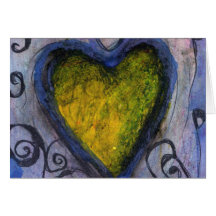 Yellow Heart Greeting Card