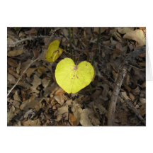 Yellow Heart Leaf Card