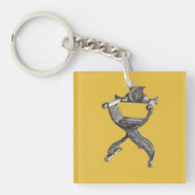 Yellow italian chair acrylic keychain
