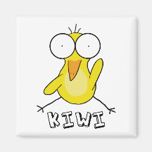 Yellow Kiwi Magnet
