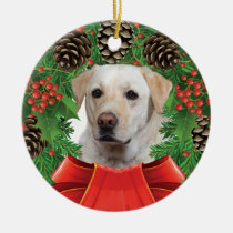 Yellow Lab Christmas Ornament ornaments