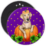 Yellow Lab Halloween Labr-O-Lantern Button