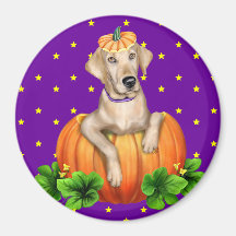 Yellow Lab Halloween Labr-O-Lantern Refrigerator Magnet