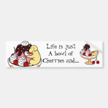 Yellow Labrador & Ice Cream Sundae Bumper Sticker