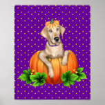 Yellow Labrador Labr-O-Lantern Posters
